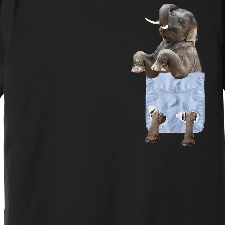 Cute Elephant Front Pocket Premium T-Shirt