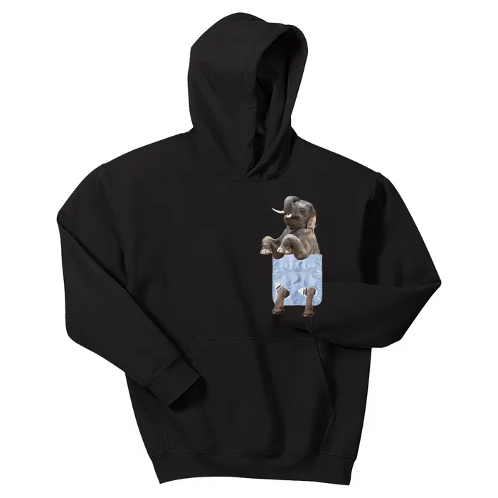 Cute Elephant Front Pocket Kids Hoodie