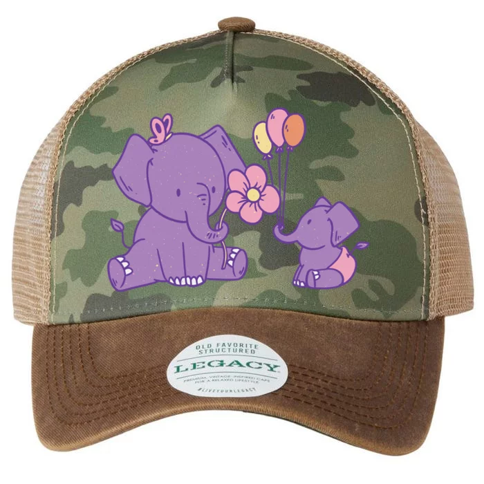 Cute Elephants Legacy Tie Dye Trucker Hat