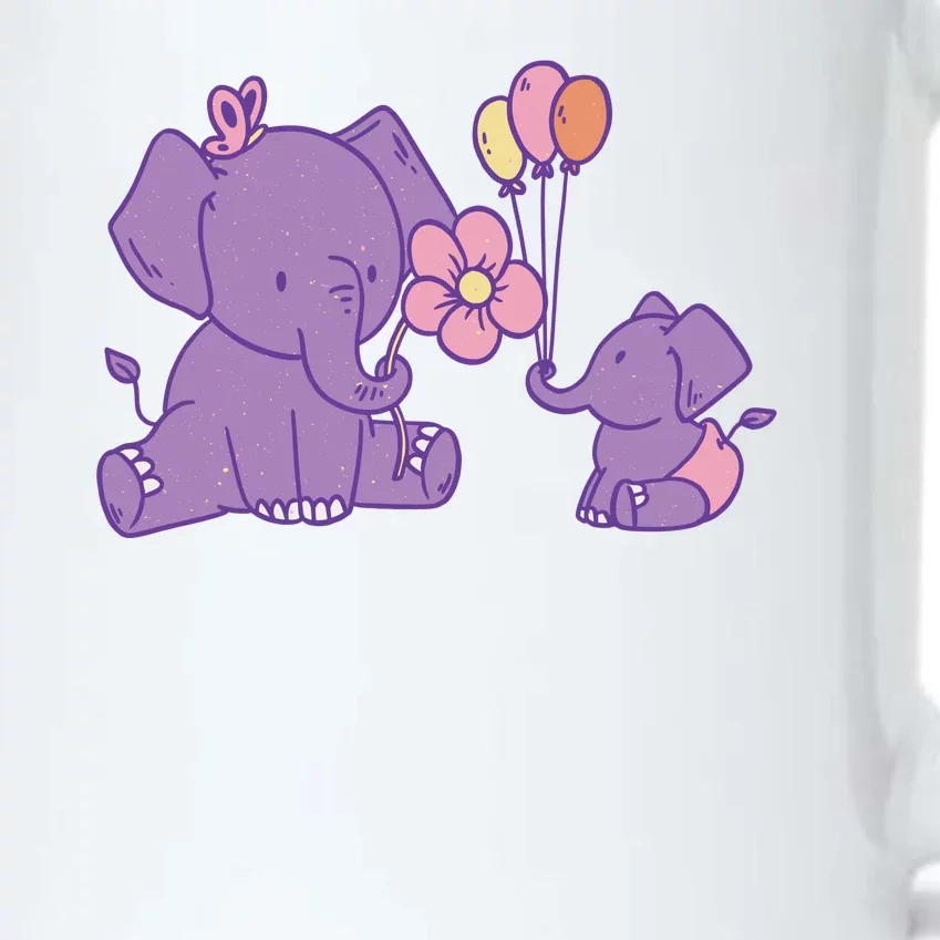 Cute Elephants Black Color Changing Mug