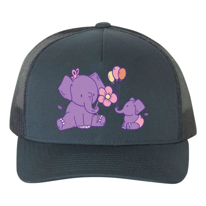 Cute Elephants Yupoong Adult 5-Panel Trucker Hat