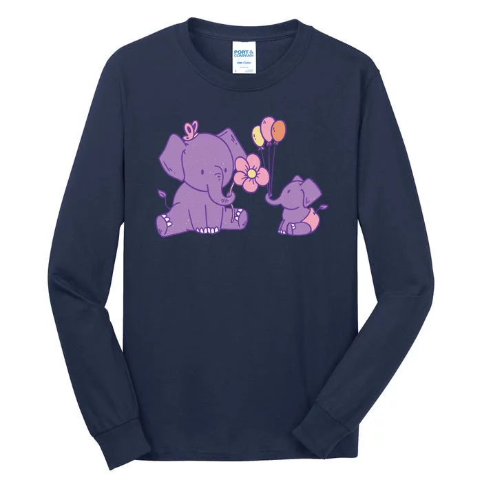 Cute Elephants Tall Long Sleeve T-Shirt