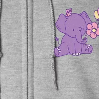 Cute Elephants Full Zip Hoodie