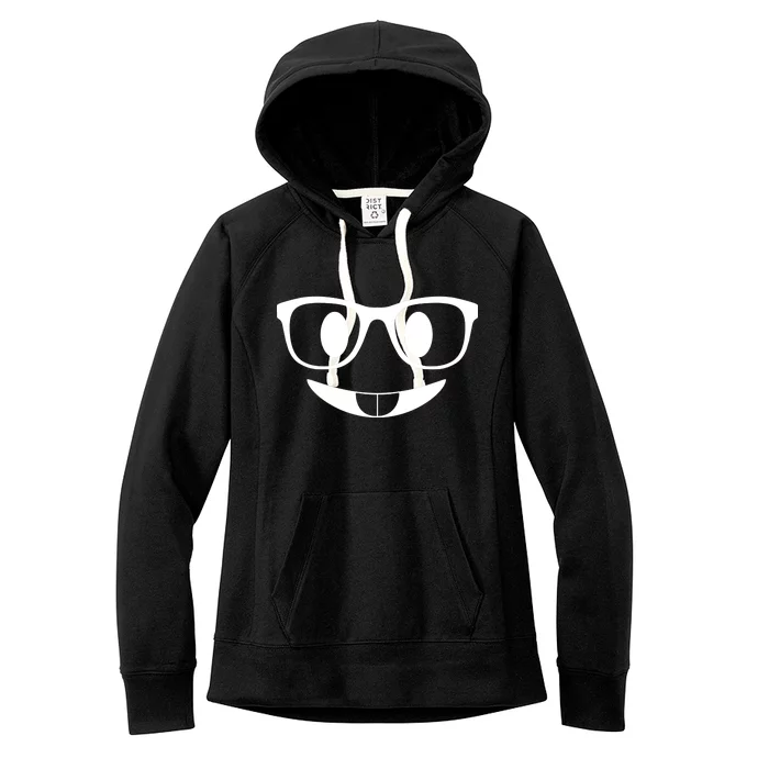 Cute Emoji Nerd Face Women's Fleece Hoodie