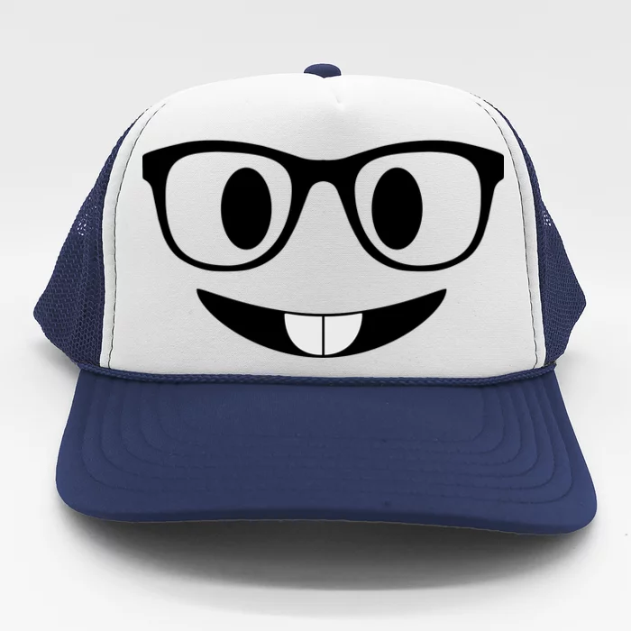 Cute Emoji Nerd Face Trucker Hat