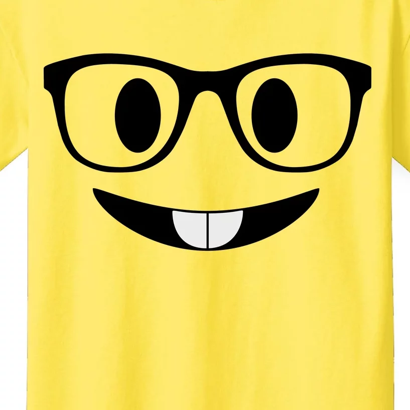 Cute Emoji Nerd Face Kids T-Shirt