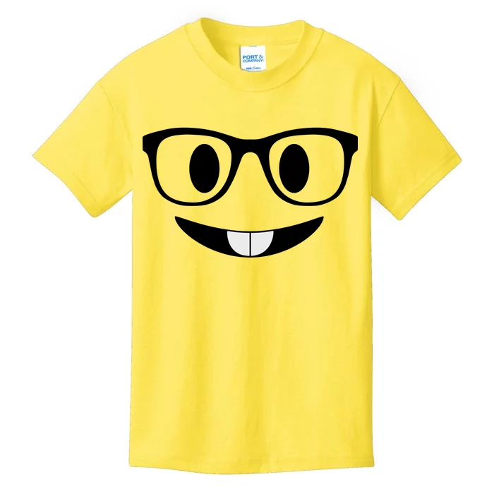 Cute Emoji Nerd Face Kids T-Shirt