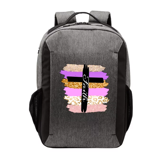 Cute Faith Cross Leopard Vector Backpack