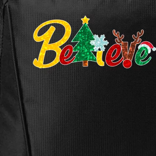 Cute Festive Christmas Believe City Backpack