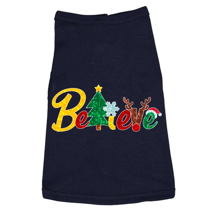 Cute Festive Christmas Believe Doggie Tank