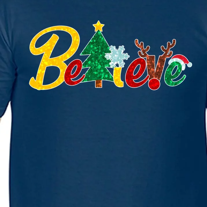 Cute Festive Christmas Believe Comfort Colors T-Shirt