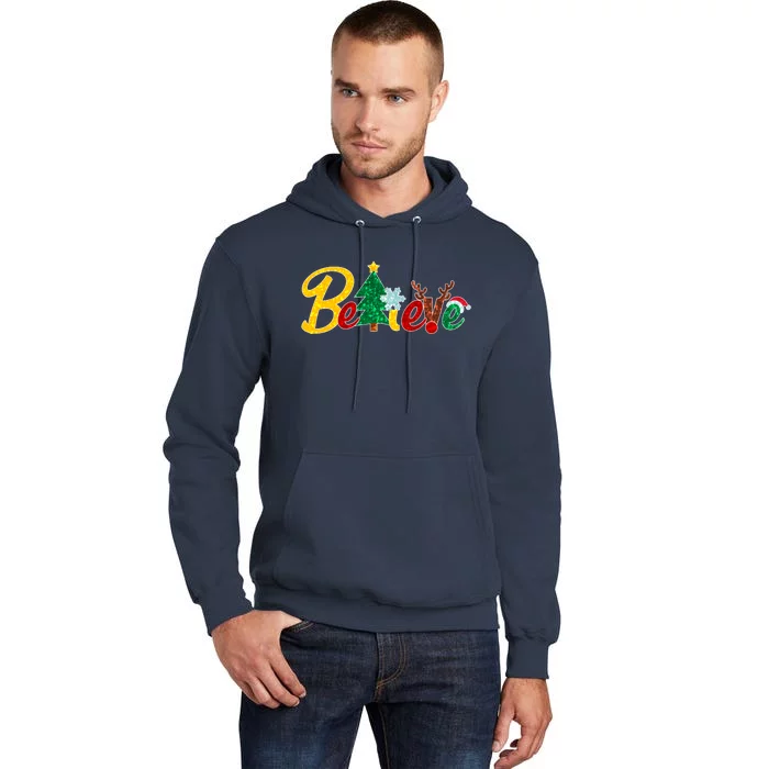 Cute Festive Christmas Believe Tall Hoodie