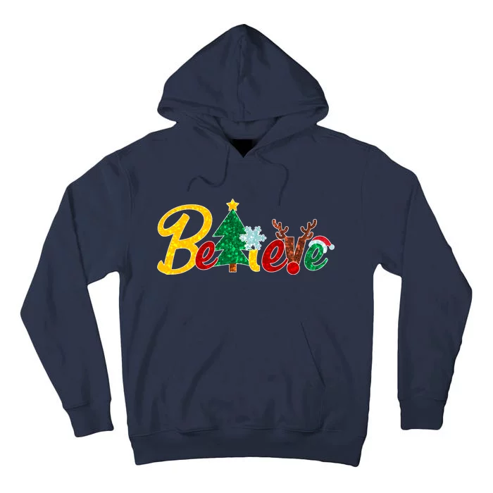 Cute Festive Christmas Believe Tall Hoodie