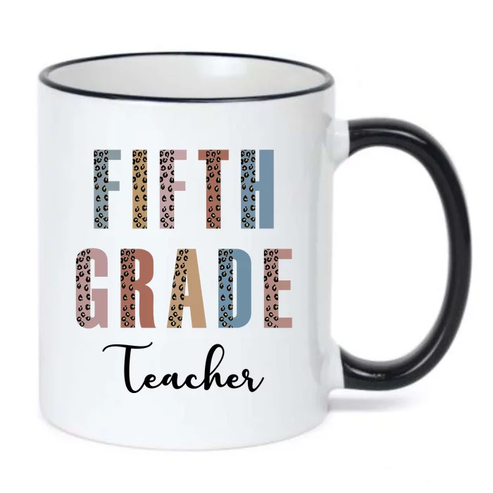 Cute Fifth Grade Teacher Black Color Changing Mug