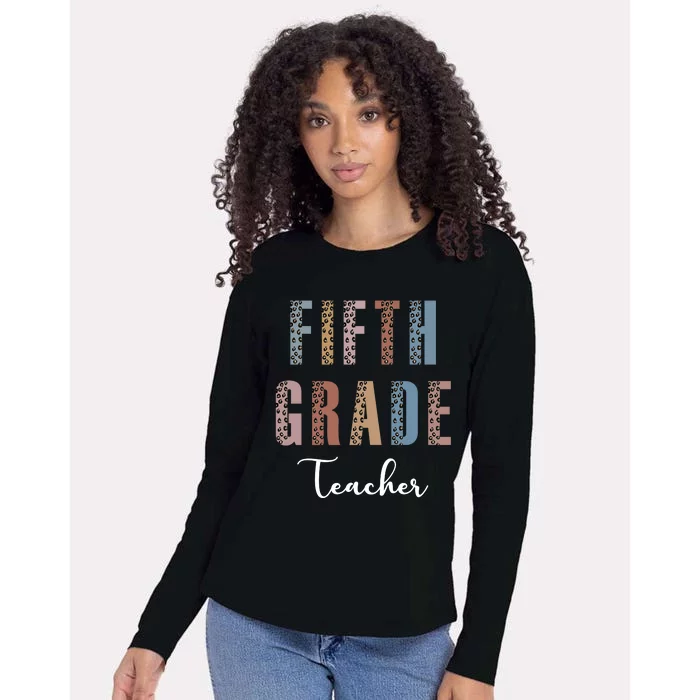 Cute Fifth Grade Teacher Womens Cotton Relaxed Long Sleeve T-Shirt