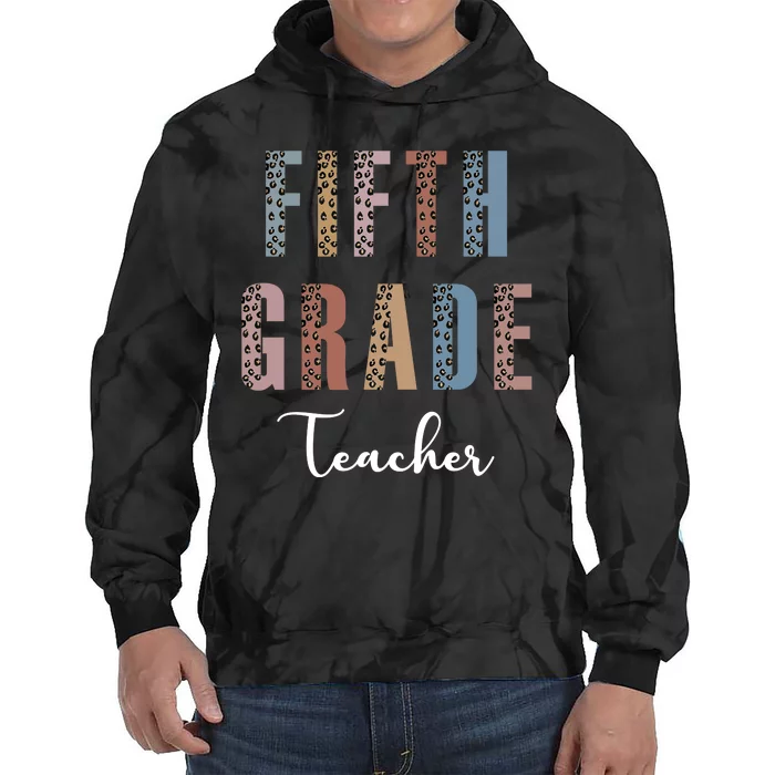 Cute Fifth Grade Teacher Tie Dye Hoodie