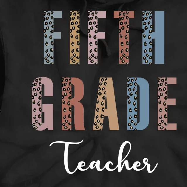 Cute Fifth Grade Teacher Tie Dye Hoodie