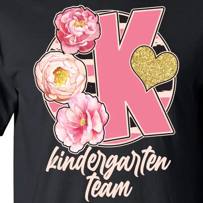 Cute Floral Glam Kindergarten Team Tall T-Shirt