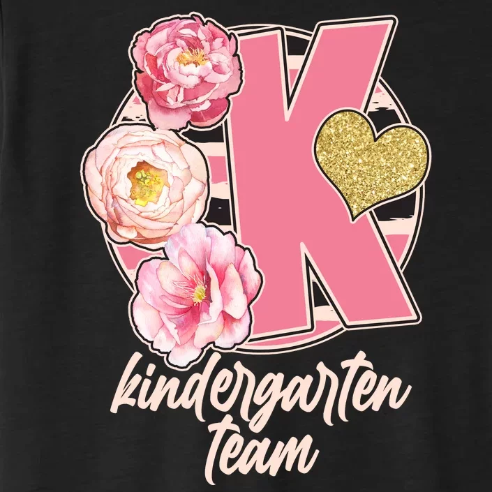 Cute Floral Glam Kindergarten Team ChromaSoft Performance T-Shirt