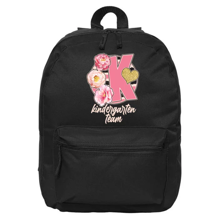 Cute Floral Glam Kindergarten Team 16 in Basic Backpack