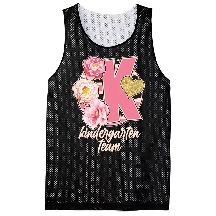 Cute Floral Glam Kindergarten Team Mesh Reversible Basketball Jersey Tank