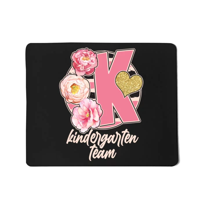 Cute Floral Glam Kindergarten Team Mousepad