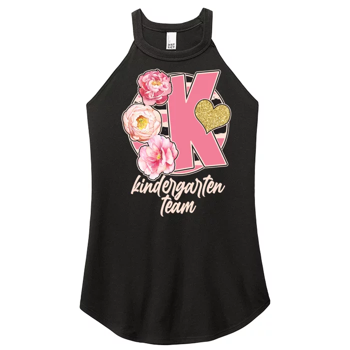 Cute Floral Glam Kindergarten Team Women’s Perfect Tri Rocker Tank