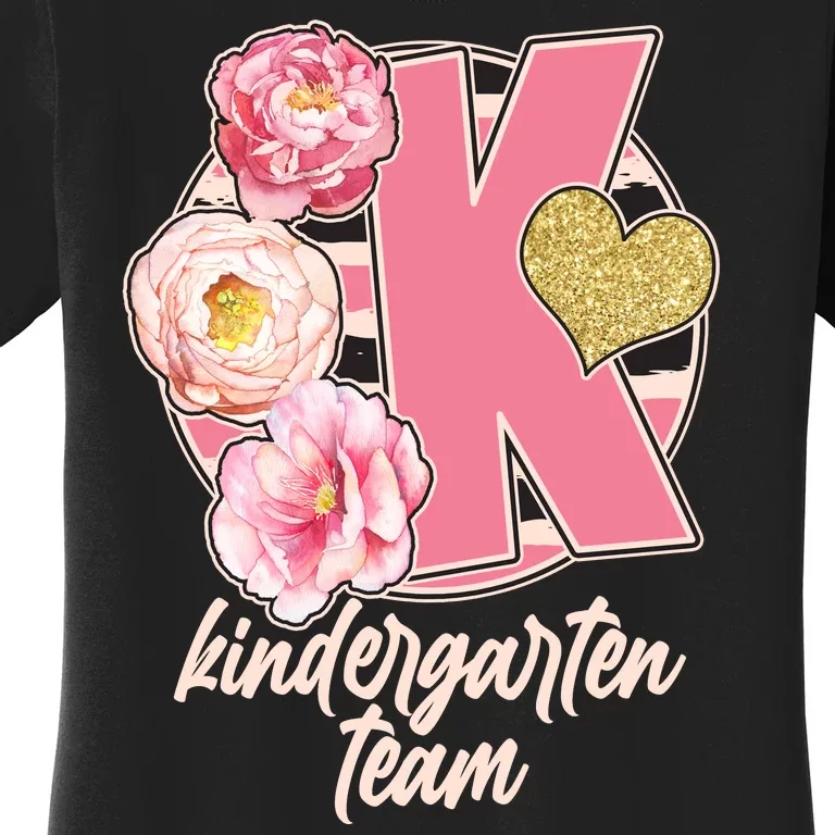 Cute Floral Glam Kindergarten Team Women's T-Shirt