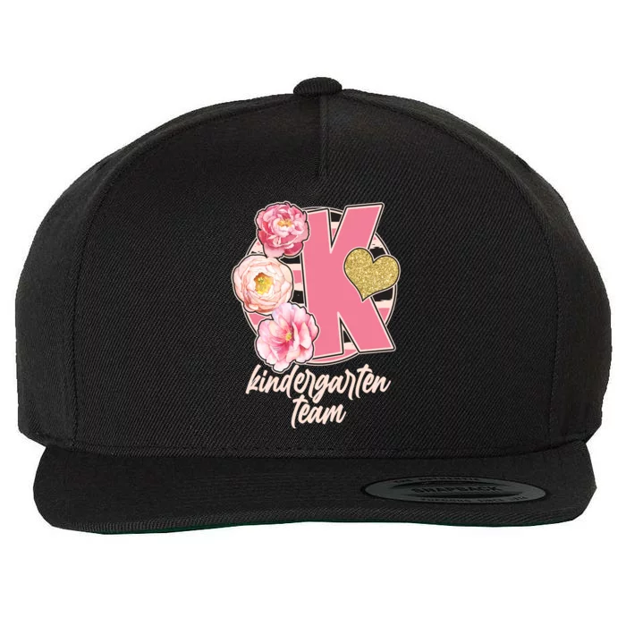 Cute Floral Glam Kindergarten Team Wool Snapback Cap