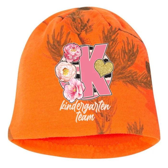 Cute Floral Glam Kindergarten Team Kati - Camo Knit Beanie