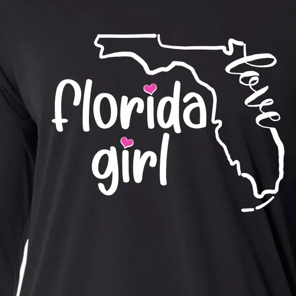 Cute Florida Girl Love Cooling Performance Long Sleeve Crew