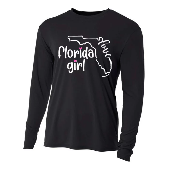 Cute Florida Girl Love Cooling Performance Long Sleeve Crew