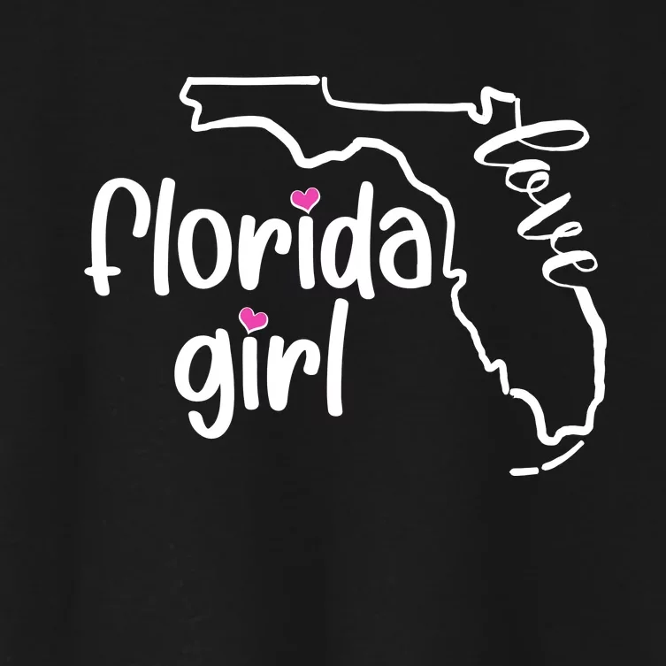 Cute Florida Girl Love Women's Crop Top Tee