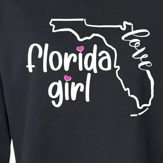 Cute Florida Girl Love Cropped Pullover Crew