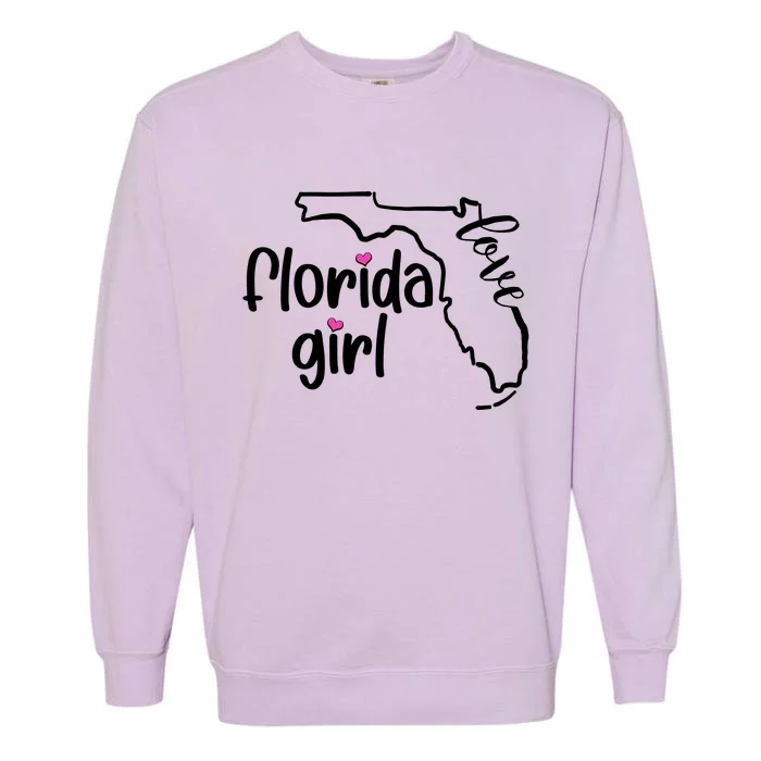 Cute Florida Girl Love Garment-Dyed Sweatshirt