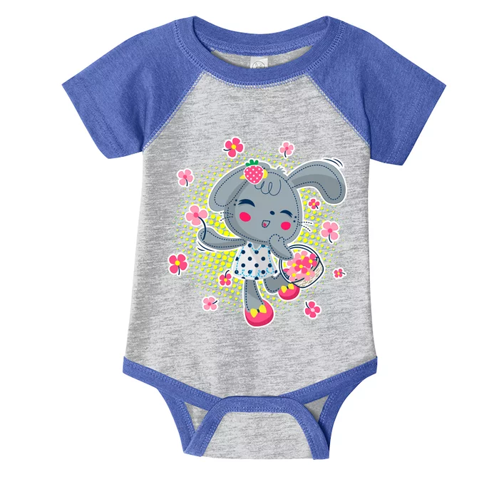 Cute Flower Easter Bunny Infant Baby Jersey Bodysuit