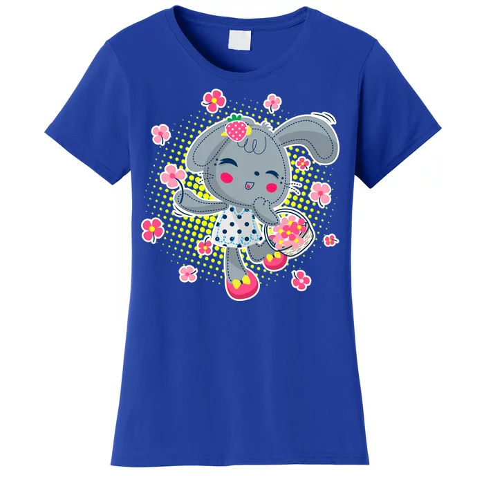 Cute Flower Easter Bunny Women's T-Shirt