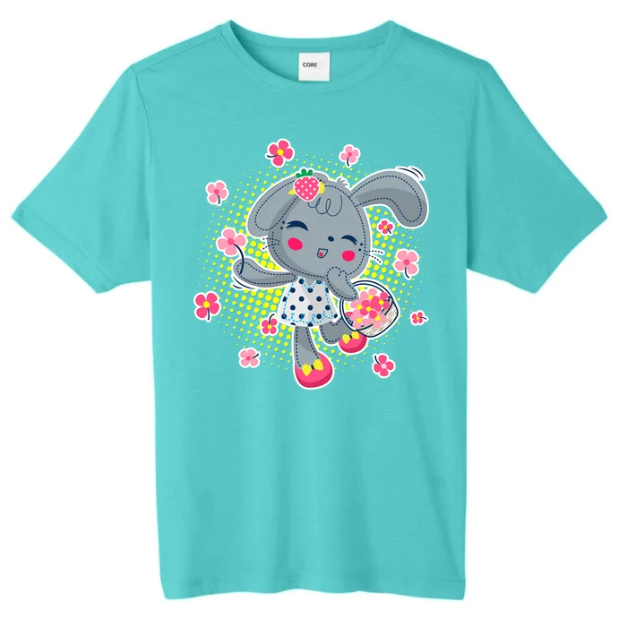 Cute Flower Easter Bunny ChromaSoft Performance T-Shirt