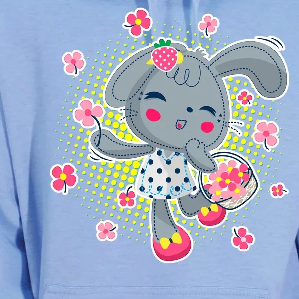 Cute Flower Easter Bunny Unisex Surf Hoodie