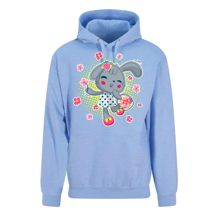 Cute Flower Easter Bunny Unisex Surf Hoodie