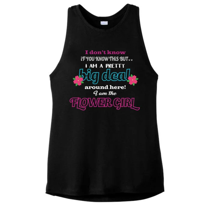 Cute Flower Girl Ladies Tri-Blend Wicking Tank