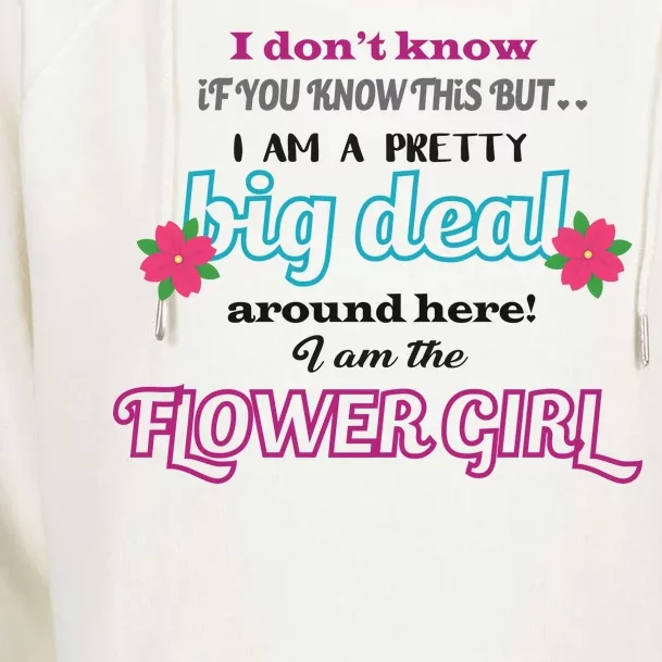 Cute Flower Girl Womens Funnel Neck Pullover Hood