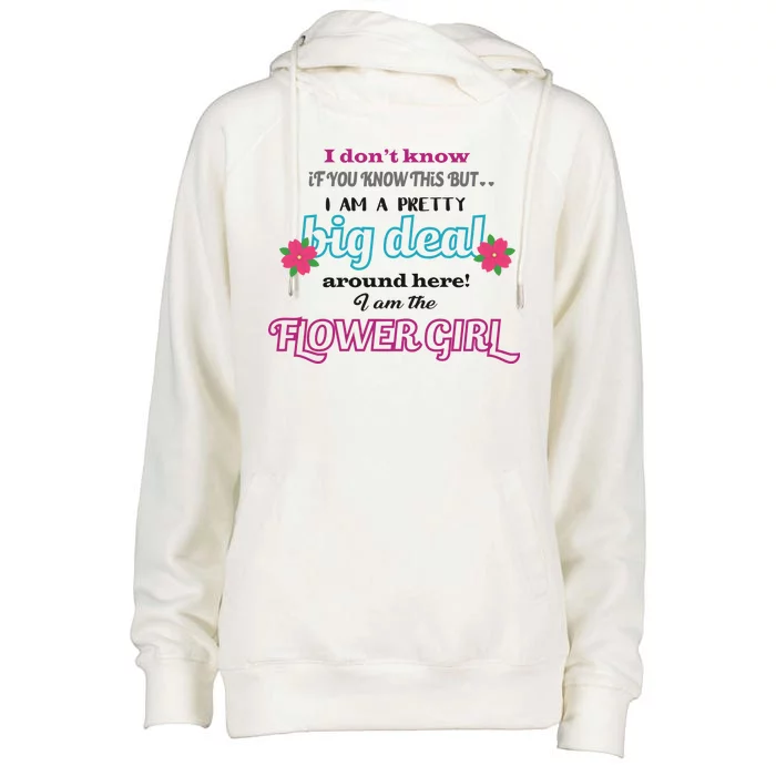 Cute Flower Girl Womens Funnel Neck Pullover Hood