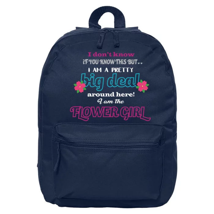 Cute Flower Girl 16 in Basic Backpack