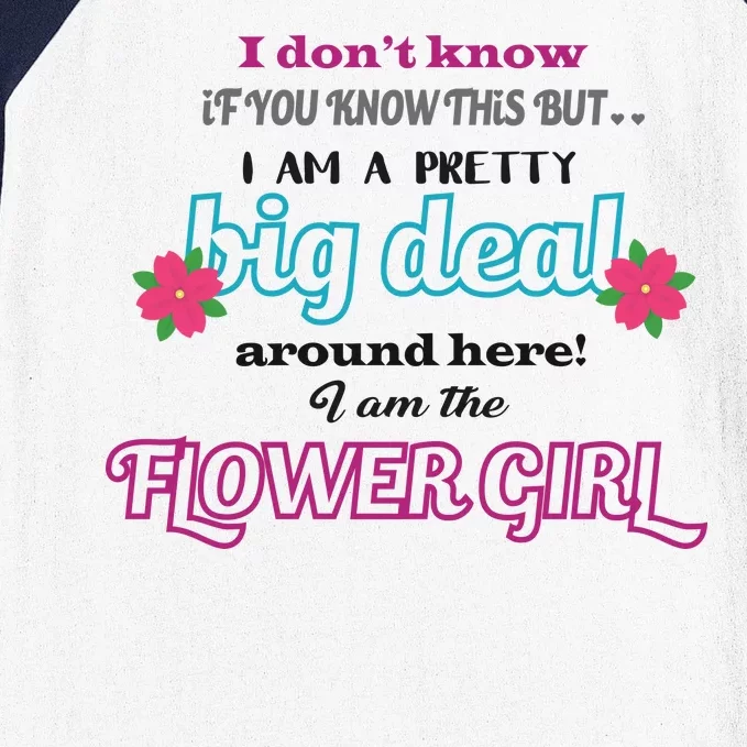 Cute Flower Girl Baseball Sleeve Shirt