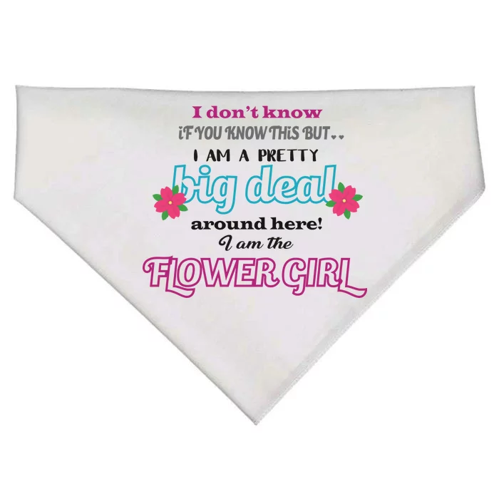 Cute Flower Girl USA-Made Doggie Bandana