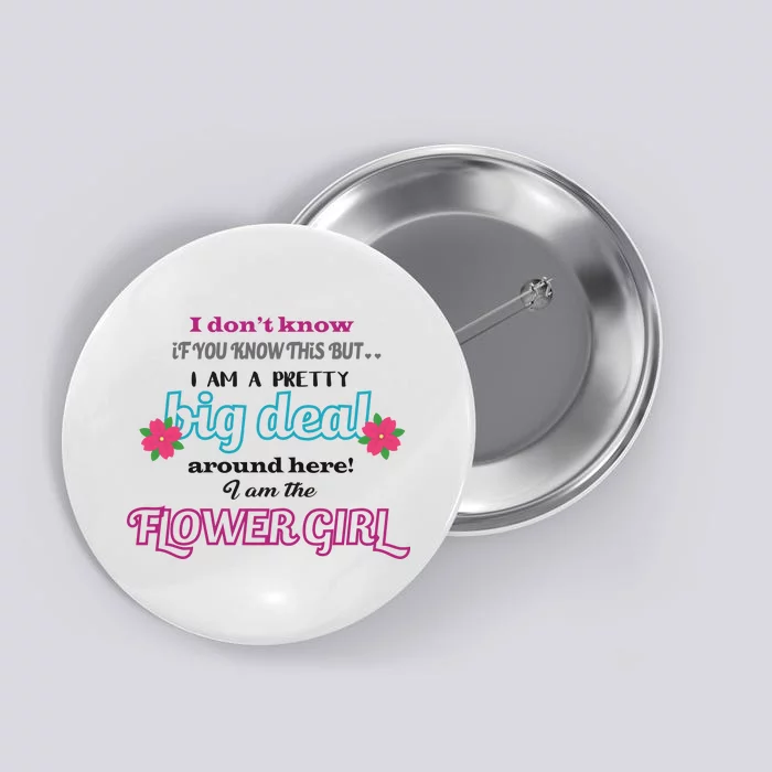 Cute Flower Girl Button