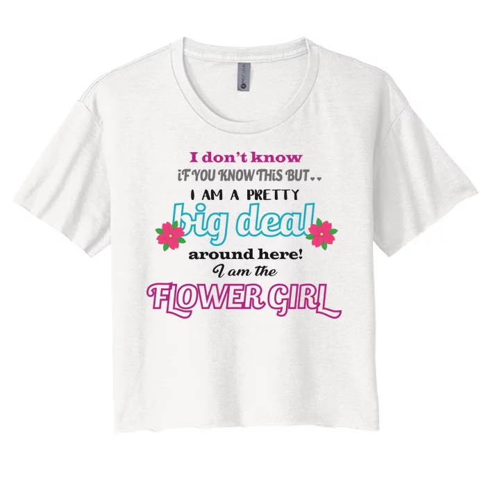 Cute Flower Girl Women's Crop Top Tee