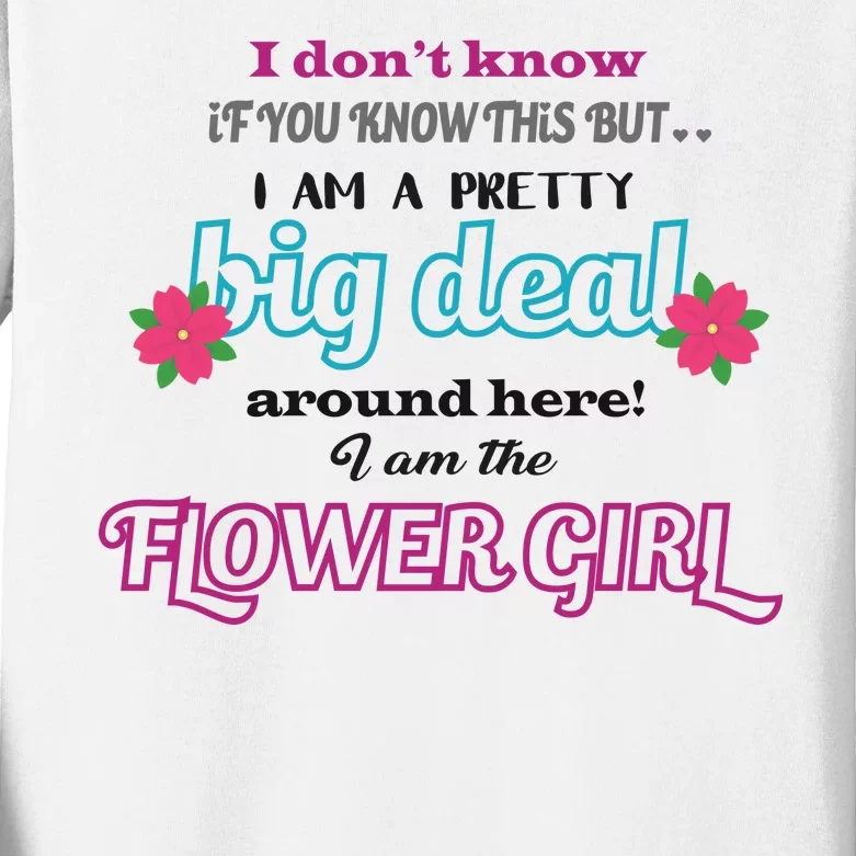 Cute Flower Girl Kids Long Sleeve Shirt