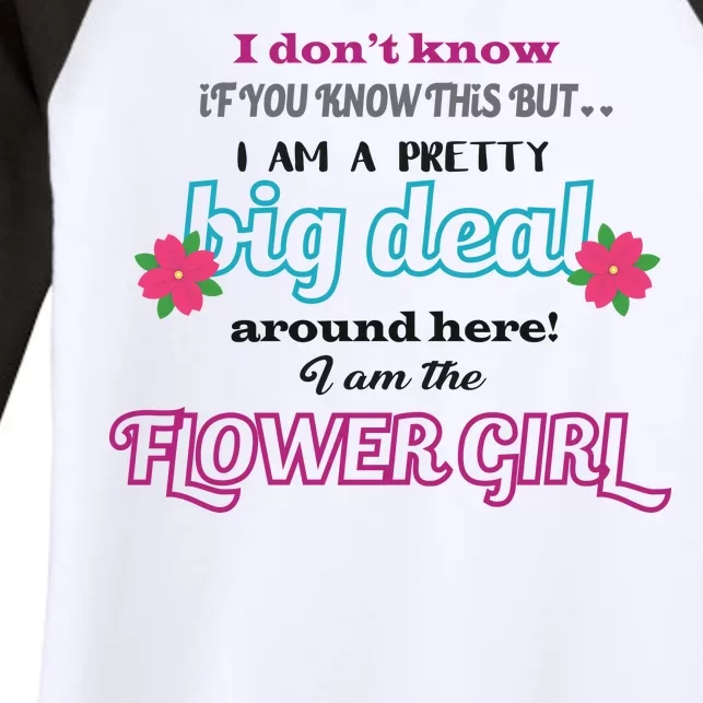 Cute Flower Girl Women's Tri-Blend 3/4-Sleeve Raglan Shirt